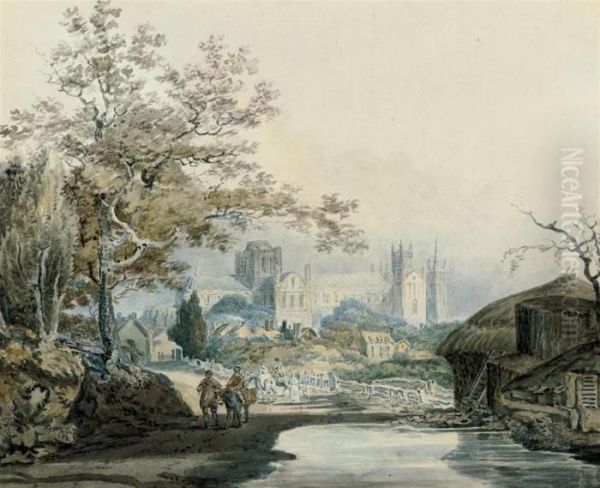 Peterborough Cathedral Oil Painting by Joseph Mallord William Turner