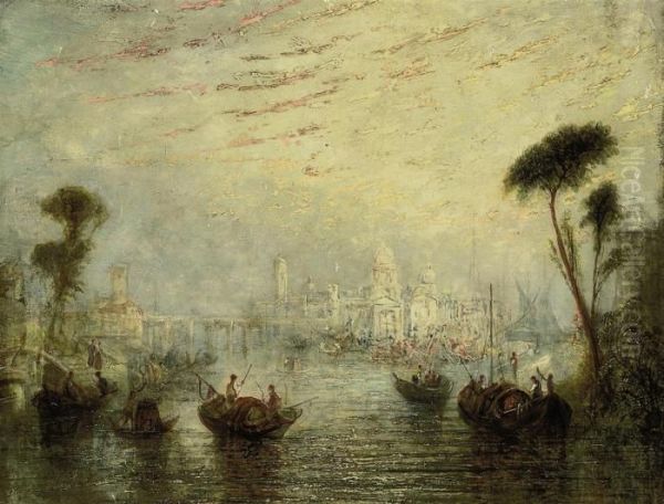 A View Of Venice, Looking Onto The Dome Of Santa Maria Della Salutefrom The Grand Canal Oil Painting by Joseph Mallord William Turner