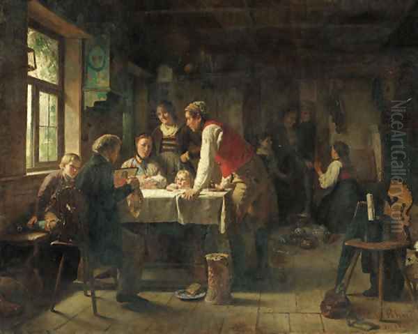 The appraiser's visit Oil Painting by Paul Eduard Richard Sohn