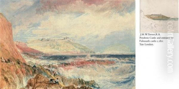 Pendennis Castle And The Entrance To Falmouth Harbour, Cornwall;scene After A Wreck Oil Painting by Joseph Mallord William Turner