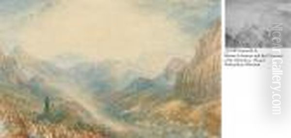 Mount Sinai, The Valley In Which The Children Of Israel Wereencamped Oil Painting by Joseph Mallord William Turner