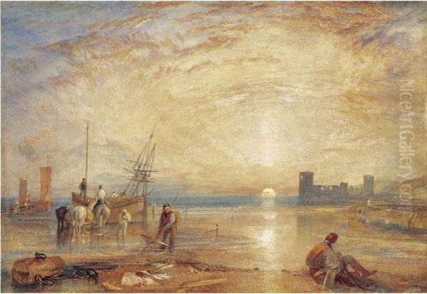 Flint Castle, North Wales Oil Painting by Joseph Mallord William Turner