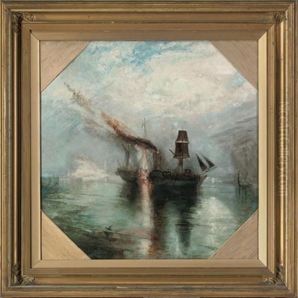 Peace - Burial At Sea Oil Painting by Joseph Mallord William Turner