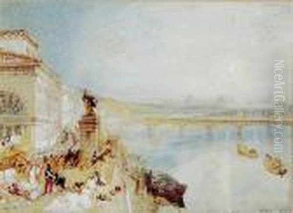 Rouen And Paris Oil Painting by Joseph Mallord William Turner