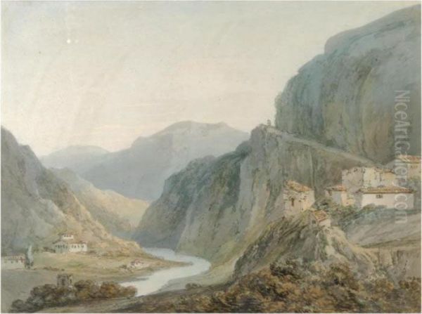 Ascent To The Cascade Of Terni Oil Painting by Joseph Mallord William Turner