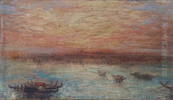 A Venetian Scene With Gondolas Oil Painting by Joseph Mallord William Turner