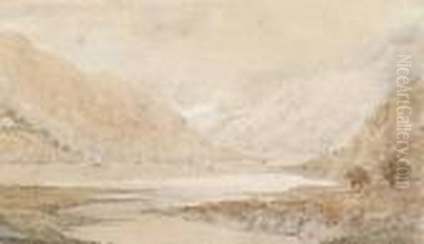 A View Of Bassenthwaite Lake In The Shire County Cumbria Oil Painting by Joseph Mallord William Turner