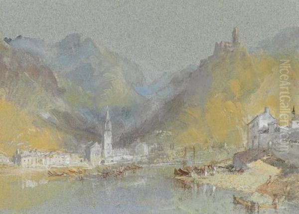 On The Mosel: Bernkastel, Kues And The Landshut, Germany Oil Painting by Joseph Mallord William Turner