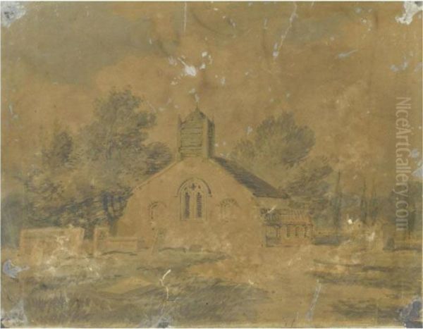 A Church, With Trees Beyond Oil Painting by Joseph Mallord William Turner