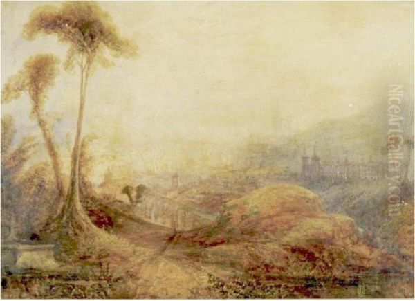 Landscape With Castles And Aquaeducts Oil Painting by Joseph Mallord William Turner