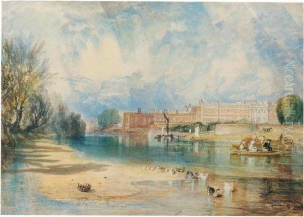 Hampton Court Palace Oil Painting by Joseph Mallord William Turner