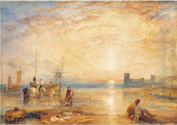 Flint Castle, North Wales Oil Painting by Joseph Mallord William Turner