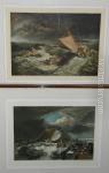 The Grand Canal; The Shipwreck; Calais Pier Oil Painting by Joseph Mallord William Turner