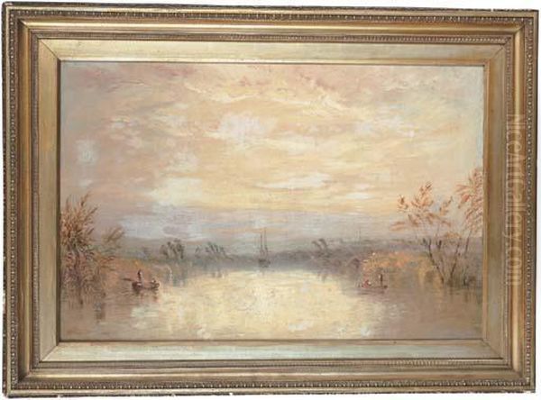 Chichester Canal With The Cathedral Beyond Oil Painting by Joseph Mallord William Turner