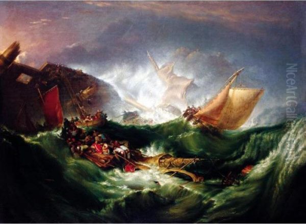 The Wreck Of A Transport Ship Oil Painting by Joseph Mallord William Turner