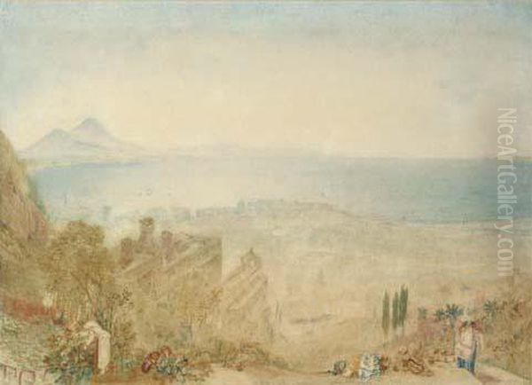 View Of Naples With Vesuvius In The Distance, Morning Oil Painting by Joseph Mallord William Turner