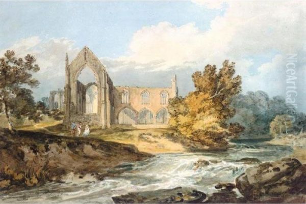 Bolton Abbey, Yorkshire On The Wharfe Oil Painting by Joseph Mallord William Turner