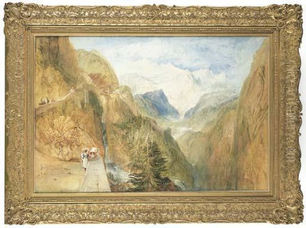 Mont Blanc From Fort Roch, Val D'aosta Oil Painting by Joseph Mallord William Turner