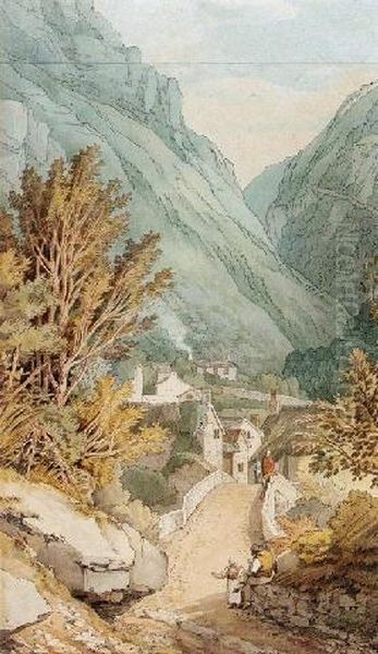 Valley Of The Nar From The Cascade Of Terni Oil Painting by Joseph Mallord William Turner