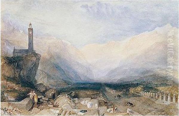 The Splugen Pass Oil Painting by Joseph Mallord William Turner