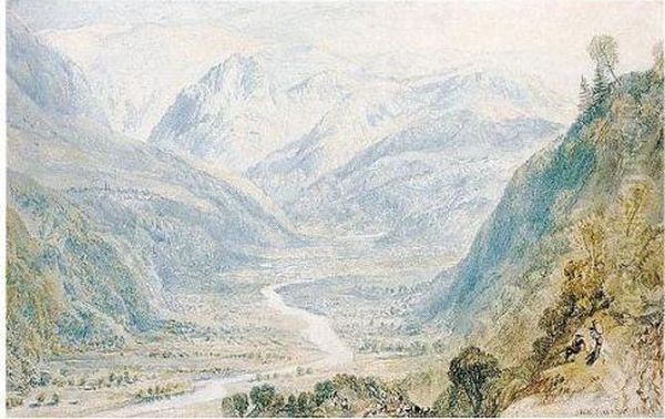 Valley Of The Nar From The Cascade Of Terni, Italy Oil Painting by Joseph Mallord William Turner