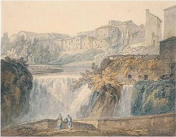 Falls Of The Anio At Tivoli Oil Painting by Joseph Mallord William Turner