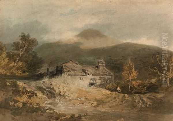 A Mill In North Wales Oil Painting by Joseph Mallord William Turner