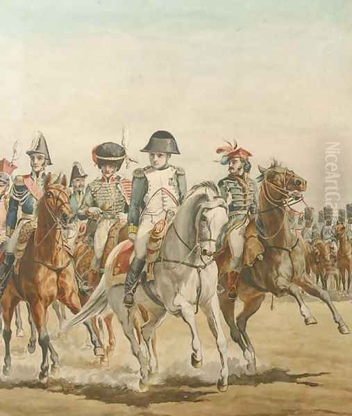 Napoleon with his officers Oil Painting by Willem Constantijn Staring