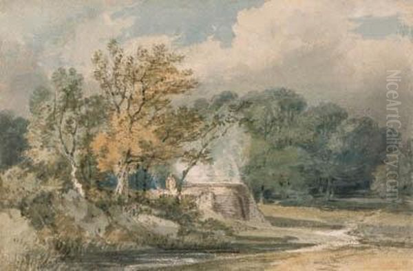 A Lime Kiln At Penshurst, Kent Oil Painting by Joseph Mallord William Turner