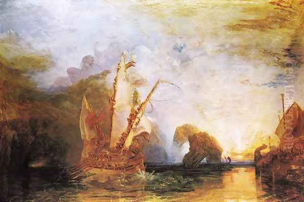 Ulysses Deriding Polyphemus - Homer's Odyssey Oil Painting by Joseph Mallord William Turner