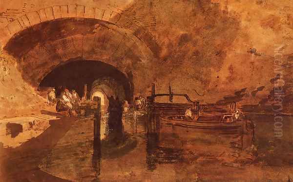 A Canal Tunnel Near Leeds Oil Painting by Joseph Mallord William Turner