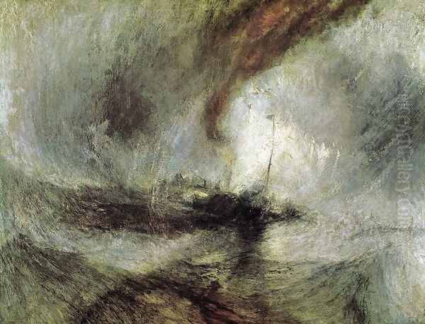 Snow Storm- Steam-Boat off a Harbour's Mouth c. 1842 Oil Painting by Joseph Mallord William Turner