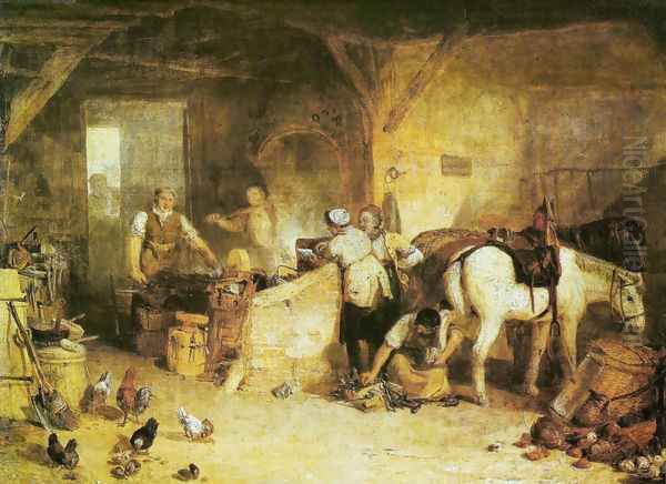 A field blacksmith Oil Painting by Joseph Mallord William Turner