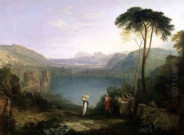 Lake Avernus Aeneas and the Cumaean Sibyl, c.1814-5 Oil Painting by Joseph Mallord William Turner