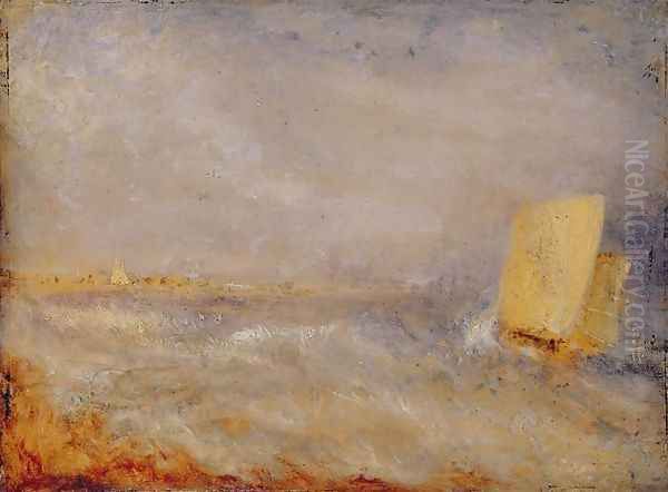 A Sailing Boat off Deal, c.1835 Oil Painting by Joseph Mallord William Turner