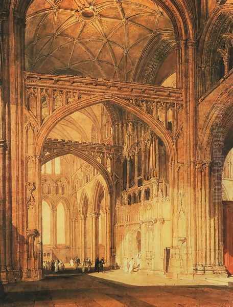 Interior Of Salisbury Cathedral Oil Painting by Joseph Mallord William Turner