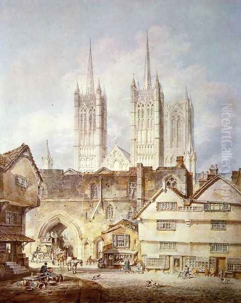 Cathedral Church At Lincoln Oil Painting by Joseph Mallord William Turner