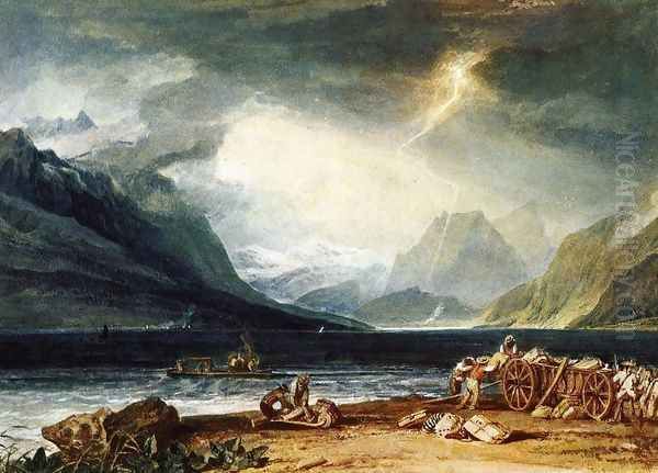 The Lake Of Thun Switzerland Oil Painting by Joseph Mallord William Turner