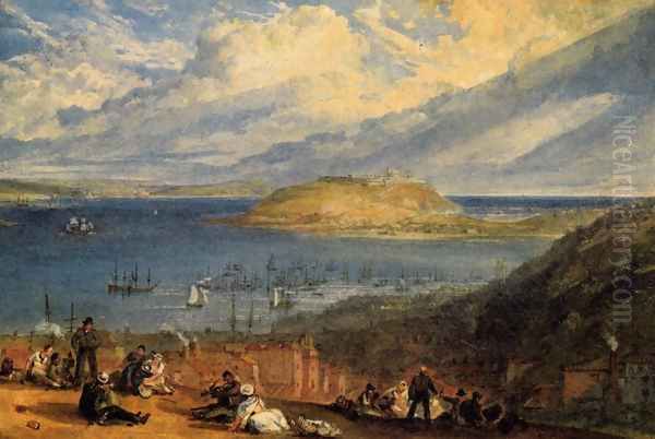 Falmouth Harbour Cornwall Oil Painting by Joseph Mallord William Turner