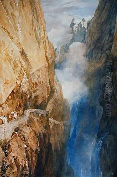 Passage of Mount St. Gotthard from the Devils Bridge, 1804 Oil Painting by Joseph Mallord William Turner