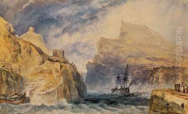 Boscastle Cornwall Oil Painting by Joseph Mallord William Turner