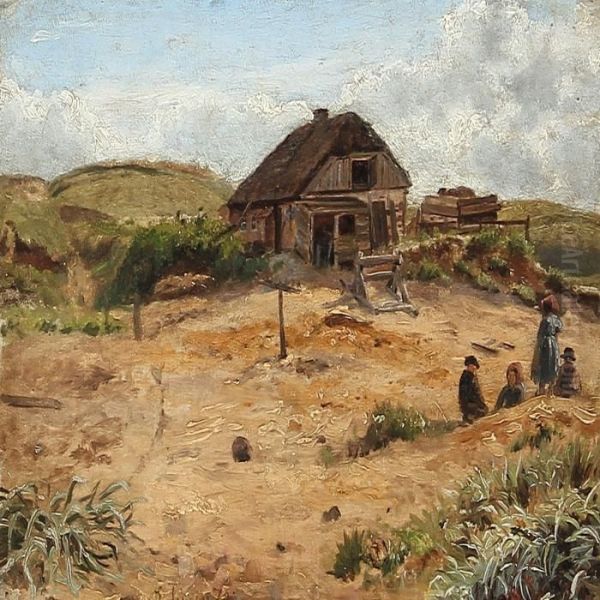 Landskab Fra Skagen Oil Painting by Laurits Regner Tuxen