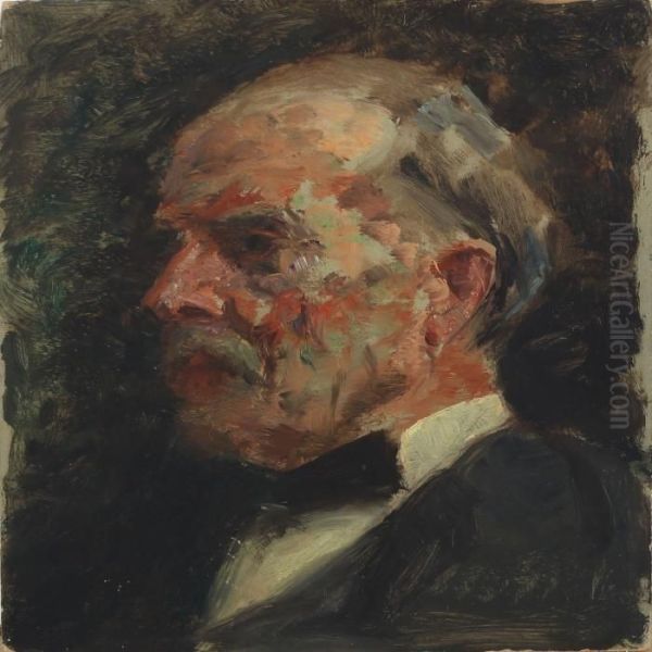 Portrait Of The Artist's Brother Oil Painting by Laurits Regner Tuxen