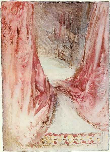 A bed, fold throw study Oil Painting by Joseph Mallord William Turner