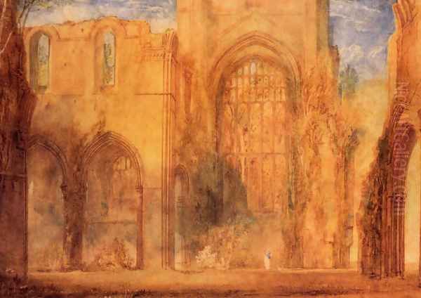 Interior Of Fountains Abbey Yorkshire Oil Painting by Joseph Mallord William Turner