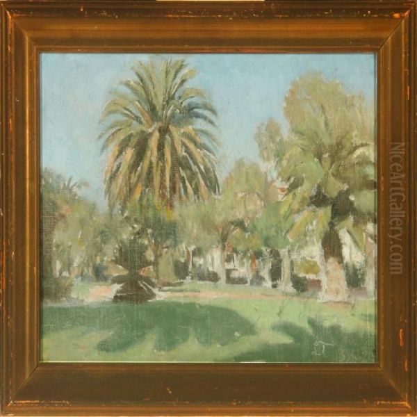 Park Scenery Fromcalifornia Oil Painting by Laurits Regner Tuxen