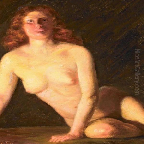 Nude Oil Painting by Laurits Regner Tuxen