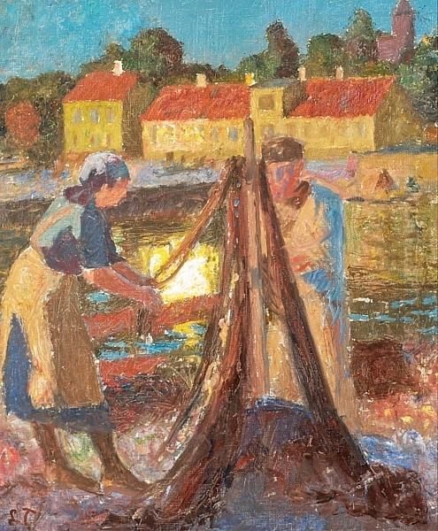 Scenery From Bornholm Oil Painting by Laurits Regner Tuxen