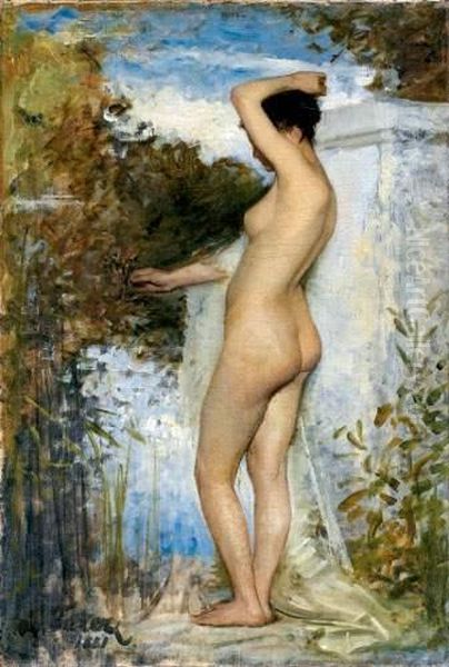 Baigneuse Dans Un Paysage Oil Painting by Laurits Regner Tuxen