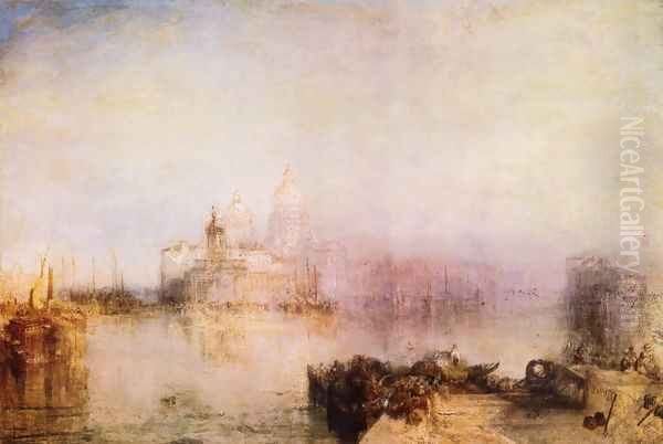 Dogana and Santa Maria della Salute, Venedig Oil Painting by Joseph Mallord William Turner